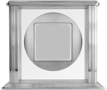 Годинник-камінний Acctim Hamilton, метал, скло, алюміній, сріблястий, 13.7x15.5x6.8 см