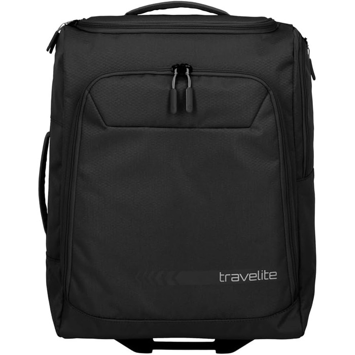 Дорожня сумка на колесах Travelite Kick Off, середня, 68 см, 65 л, чорна – валіза для подорожей та спорту