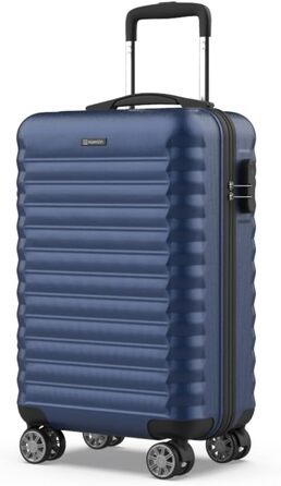 Дорожня валіза Upfly XS 55x36x19 см, 31 л, ABS, 4 подвійні гумові колеса, кодовий замок, жорсткий корпус, з роздільником і ременями для фіксації речей