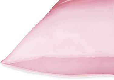 Шовкова наволочка LULUSILK 16 момме, 100% шовк, 40x80 см, 2 шт, рожева, для догляду за волоссям і шкірою, антизминна