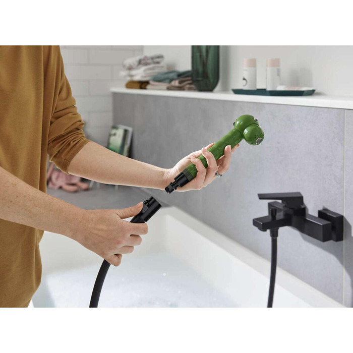 Дитячий душ hansgrohe Jocolino, 2 режими, чорний, швидкоз'єднання – подарунок на хрестини