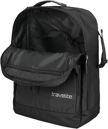 Рюкзак для ручної поклажі Travelite Kick Off 35 л, чорний, багатофункціональний спортивний рюкзак для подорожей і відпочинку, 50 см
