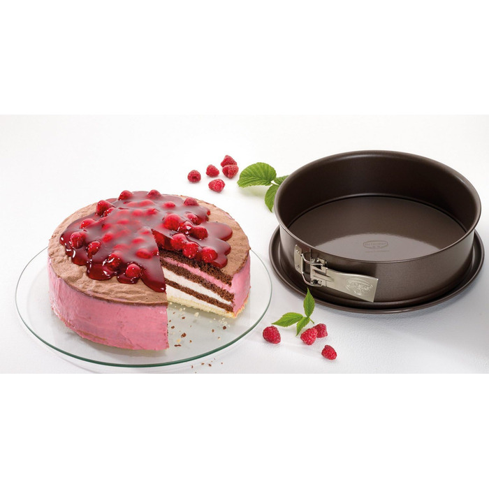 Форма для випікання Dr. Oetker Back-Edition 26 см, кругла, сталева з антипригарним покриттям і емальованим дном, коричнева