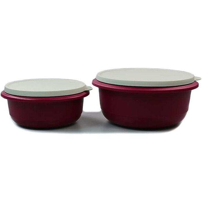 Миска для замішування Tupperware Pro 2,0 л + 1,0 л, темно-рожева, для дріжджового тіста