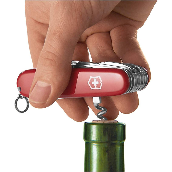 Ніж-мультитул Victorinox RangerGrip 55, швейцарський армійський ніж, 12 функцій, червоно-чорний, одноручне лезо