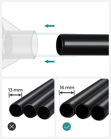 Тканинна шафа SONGMICS 45x170x167 см з 4 полицями, відділеннями для підвішування, 4 бічними кишенями, містка, для спальні та вітальні, чорна