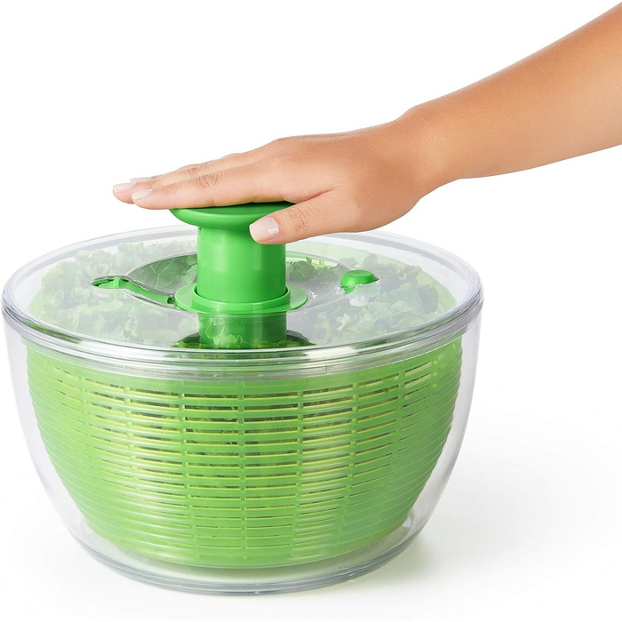 Сушарка для салату OXO Good Grips з ситом і кришкою, зелена – для сушіння листя салату