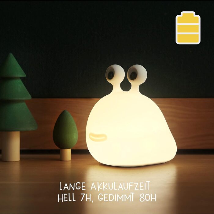 Дитячий LED нічник MegaLight з RGB-підсвіткою, диммером і таймером, сенсорне керування, нічна лампа для дитячої кімнати, USB, Momo Moon, без дрібних деталей