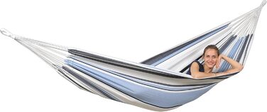 Гамак AMAZONAS Salsa L, EllTex, бавовна та поліестер, 210x140 см, до 150 кг, синій