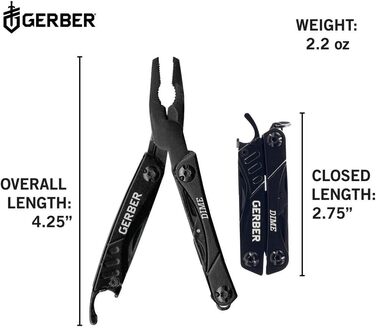 Мультитул Gerber Dime 12 в 1, кишеньковий, чорний