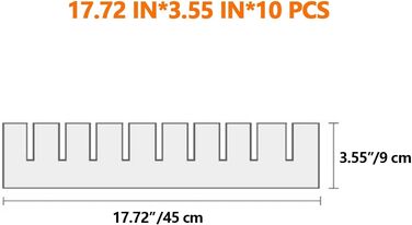 Набір з 12 товстих роздільників для шухляд KnnRiim, 47x11 см, гнучкі органайзери для білизни, кухонних та офісних речей, DIY перегородки для організації в шафі, спальні, ванній та кухні