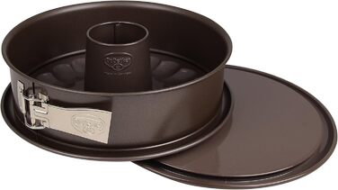 Форма для випікання Dr. Oetker Back-Edition, 28 см, кругла, сталева, з антипригарним покриттям, 2 змінних дна (плоске і трубчасте), коричнева