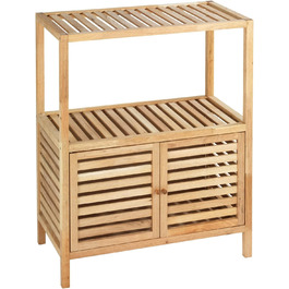 Стілець WENKO Norway з масиву горіха, скандинавський стиль, лакований, 40x46x30 см, натуральний, з полицею та 2 дверцятами