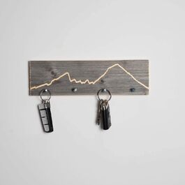 Дерев'яна ключниця з гірським мотивом, ручна робота, WOODS, натуральне дерево, декор з Баварії, кілька варіантів, 40 см (мотив Ватцман, 30 см)
