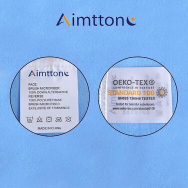 Aimtton комплект із 2 багаторазових підкладок для інконтиненції 86×132 см, водонепроникна та прана матрацна накладка, синьо-біла, поглинаюча фланель