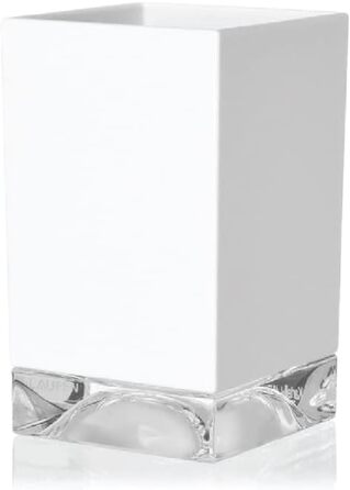 Підсклянник для зубних щіток Kartell Boxy, пластик, прозорий, 7x7x12 см, білий