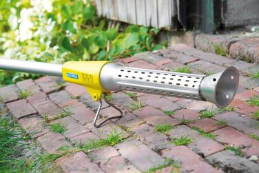 Електричний спалювач бур'янів GLORIA Thermoflamm BIO Electro 2000 Вт, жовтий – безпечний і простий у використанні, з термозахистом та конічною насадкою для очищення саду й доріжок