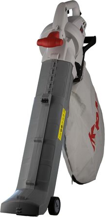 Електричний садовий пилосос-видувка-подрібнювач IKRA IBV 2800 E 3-в-1, 2800 Вт, 275 км/год, з мішком 45 л, сірий/червоний/чорний