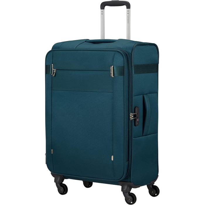 Валіза Samsonite Citybeat Spinner S (синя, Petrol Blue), валіза Samsonite Citybeat Spinner M EXP (66 см, 67/73 л, розширювана)