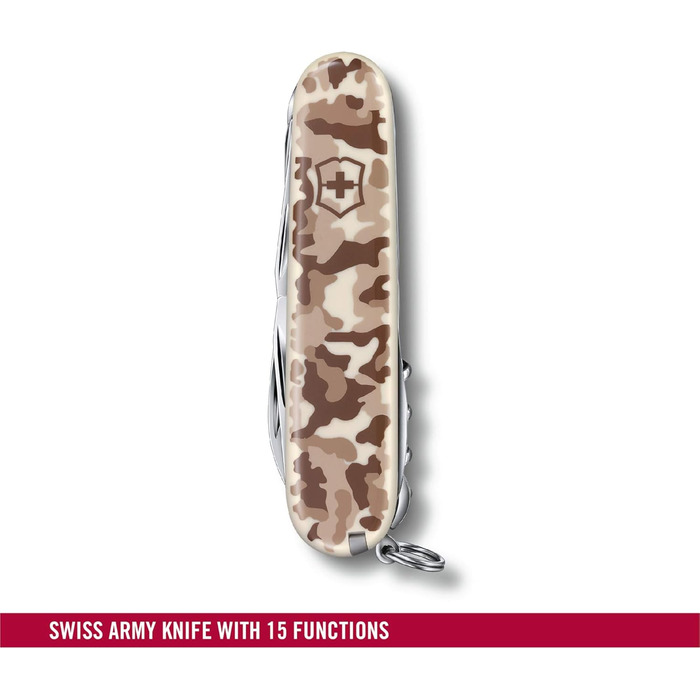 Швейцарський ніж Victorinox Huntsman Desert Camouflage, 15 функцій, мультитул, швейцарський армійський ніж
