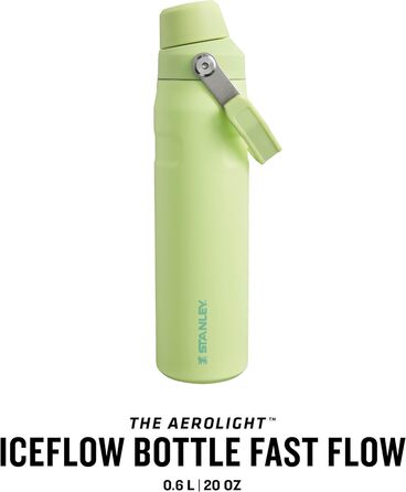 Термос-пляшка Stanley Iceflow 0.6 л для спорту, чорна (Citron), не пропускає воду, BPA-free, зручна для миття в посудомийці, тримає холод до 10 годин