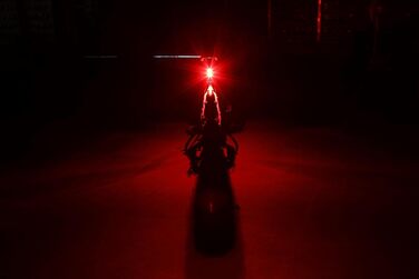 Fischer велосипедний LED задній ліхтар Twin Stop, з акумулятором, 360° підсвічуванням, до 8 годин роботи, USB зарядка, чорний