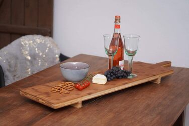 Дерев'яна дошка для сиру XXL Spetebo ORGANIC з ручкою, 100x26 см, натуральна сервісна дошка для подачі, харчова безпека