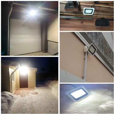 MIWATT LED прожектор для вулиці, 2 шт, 50 Вт, 4000 Лм, холодне біле світло 6000K, IP68 водонепроникний, для двору, гаража, саду