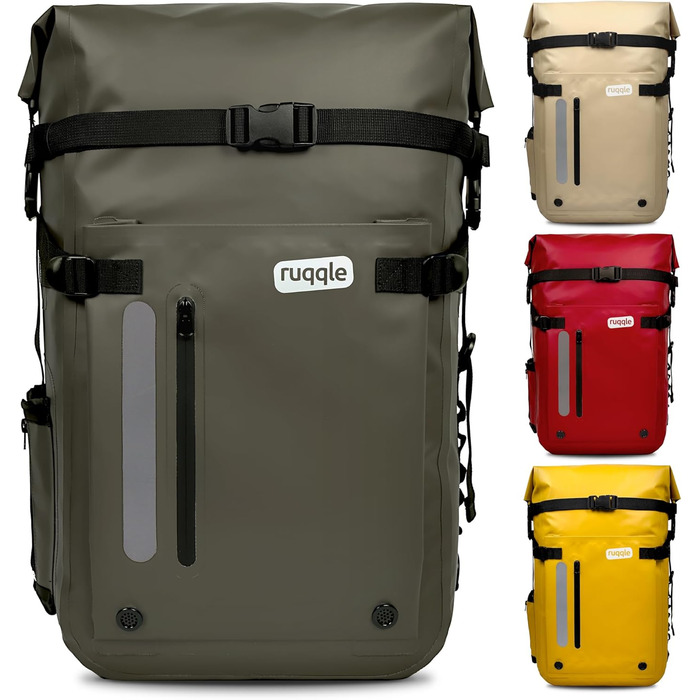 Водонепроникний рюкзак Dry Bag 20/30/45 л з 3 зовнішніми кишенями, RollTop, для пляжу, човна, каяка, туризму, риболовлі та мотоцикла