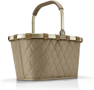 Кошик для покупок reisenthel carrybag frame Rhombus Olive, міцний, водовідштовхувальний, з внутрішньою кишенею, елегантний дизайн