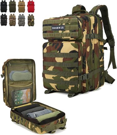 Тактичний військовий рюкзак 40 л Molle для армії, виживання, ліс, Fluchtrucksack
