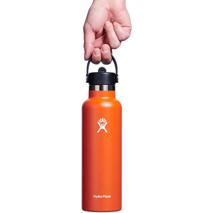 Термобутилка HYDRO FLASK 621 мл з трубочкою, вакуумна нержавіюча пляшка для води, з герметичною кришкою, для гарячого та холодного, колір Mesa
