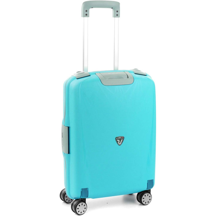Валіза Roncato Light 55 см, 41 л, пластик, чорна/аквамарин