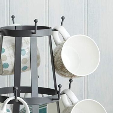 Підставка для кружок KitchenCraft Living Nostalgia, сіра, 34x18,5 см