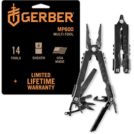 Мультитул Gerber MP600 Bladeless з 14 функціями, неіржавна сталь, чохол із нейлону, відкривання однією рукою