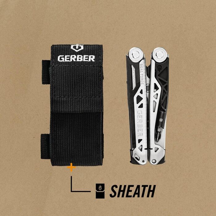 Мультитул Gerber Dual Force з 12 функціями, футляр, одноручне відкриття, замок Frame-Lock, довжина 12 см