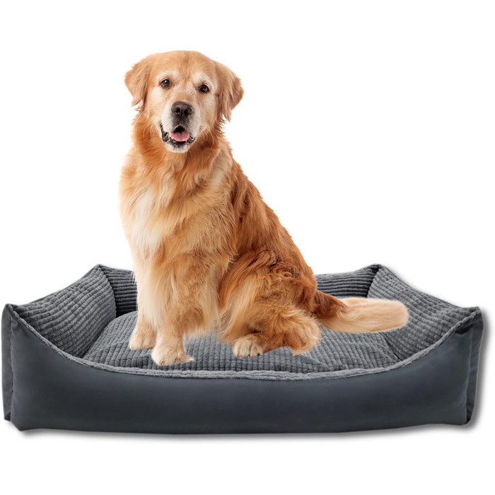 Odolplusz XXL Лежак для великих собак, графіт, 100x70x19 см, знімний і праний чохол, двостороння подушка, корд