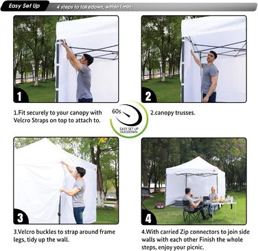 Бічна стінка для тенту ABCCANOPY SunWall 3x3 м, 3 шт, чорна, тільки бокова панель