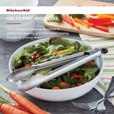 Кухонні щипці KitchenAid, силікон та нержавіюча сталь, 30,5 см