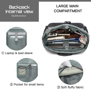 Рюкзак EverVanz Rolltop для ноутбука 17