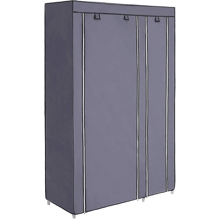 Тканинна шафа SONGMICS XL, складана, для одягу, з поперечиною, 110x175x45 см, сіра