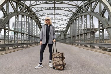 Дорожня сумка на колесах Reisenthel Allrounder Trolley Leo Macchiato, телескопічна ручка, для подорожей, роботи, відпочинку