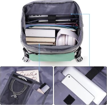 Міський рюкзак YAMTION Rolltop 17 дюймів для жінок і чоловіків – водостійкий шкільний рюкзак для підлітків, університету, спорту, подорожей, велосипеду, молодіжний, чорний