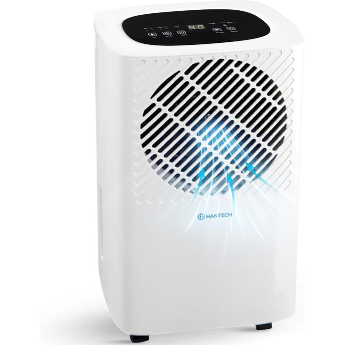 Осушувач повітря HANTECH TECH10 10 л/доба для приміщень 16 м², електричний, таймер, проти плісняви, сушка білизни, для ванної, кухні, підвалу