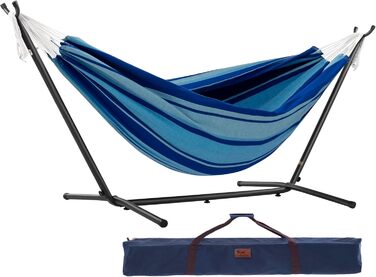 Гамак подвійний Vivere з бавовни з металевою стійкою 250 см, Desert Moon (Island Breeze)