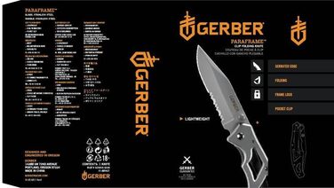 Складаний ніж Gerber з гладким лезом і кліпсою, довжина леза 7,6 см