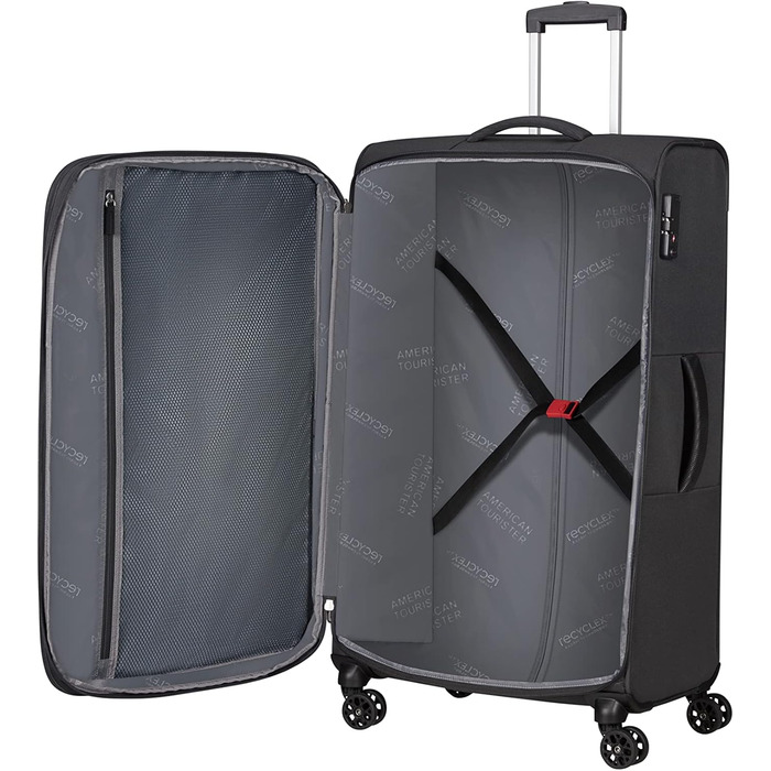 Валіза American Tourister Hyperspeed розширювана, 80 см, 109/116 л, бірюзова (Deep Teal) або чорна (Jet Black), Spinner L