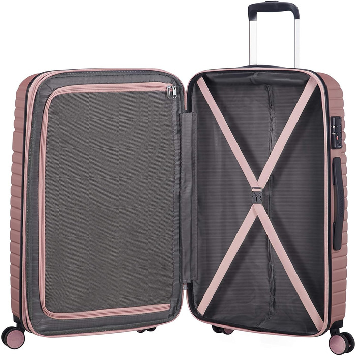 Валіза American Tourister Aero Racer Spinner 68 см, розширювана, 75.5 л, рожевий, легка, на 4 колесах