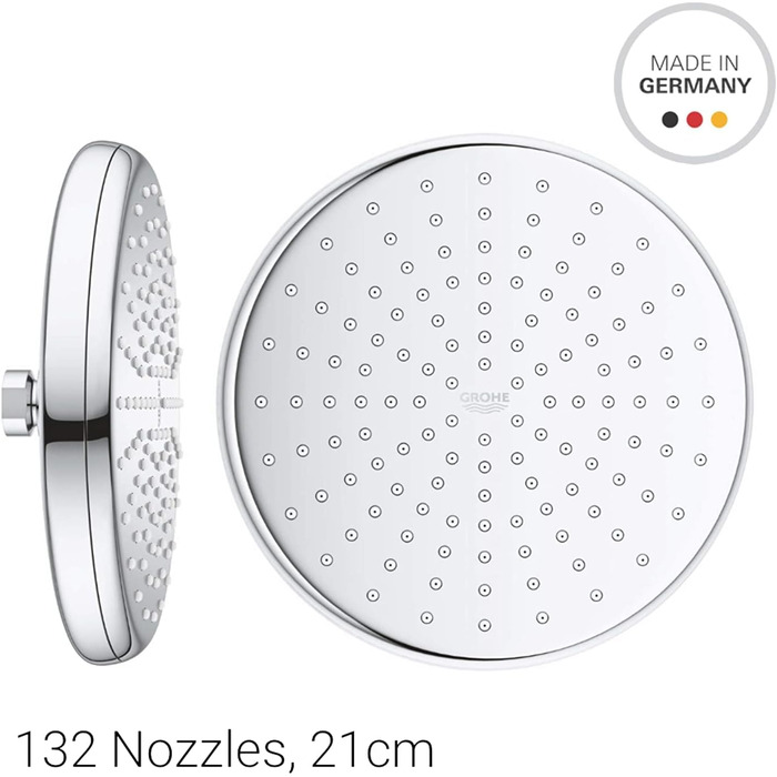 Верхній душ Grohe Tempesta 210, хромований, сучасний дизайн