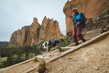 RUFFWEAR Knot-a-Leash — світловідбивний повідок для собак із мотузки з карабіном, 1,5 м, 7 мм, чорний